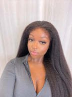 Elle Vane Kinky Edges Lace Front Kinky Straight Wig