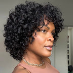 Elle Vane Put On & Go Glueless Short Pixie Cut Curly Bob Wig