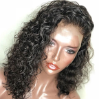Loose Curly Bob Wig 180% Density Cambodian Human Hair 5x5 Lace Closure