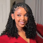 Elle Vane Full Lace Knotless Bohemian Braided Curls Invisi Drawstring HD lace Wig