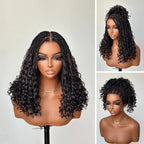 Elle Vane Full Lace Knotless Bohemian Braided Curls Invisi Drawstring HD lace Wig