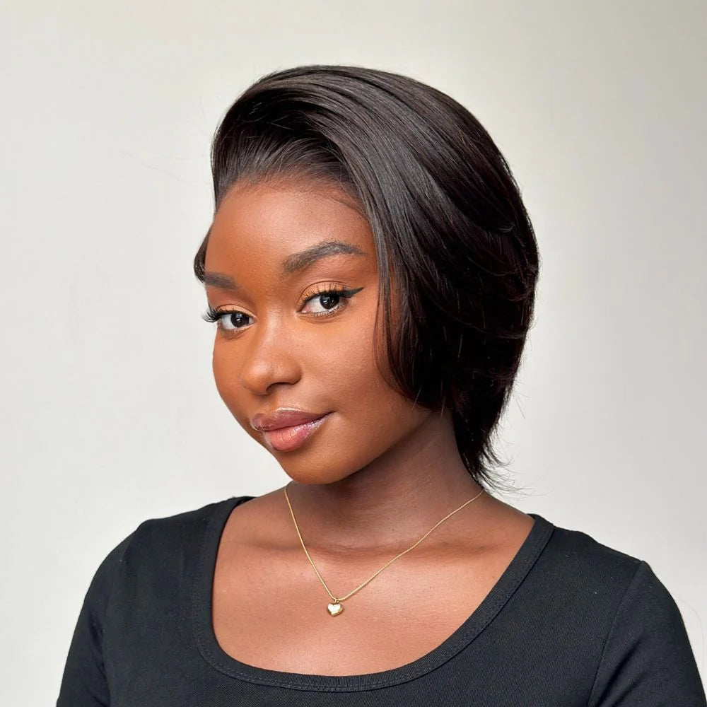 Elle Vane Natural Realistic Full Lace Side Parted Pixie Wig
