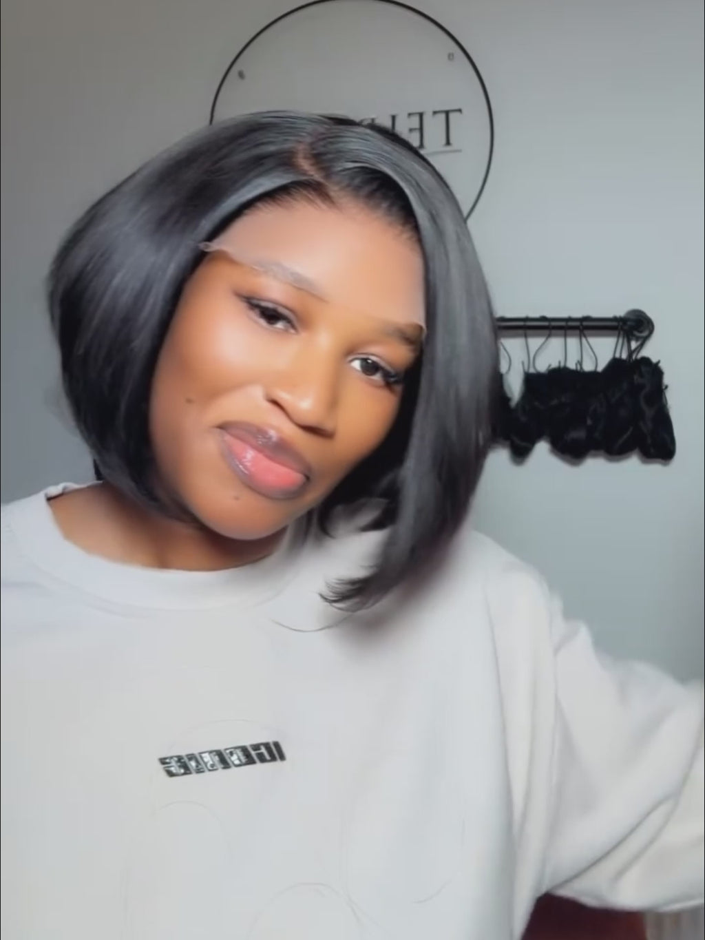 Glueless Side Part Layered Bob Wig Human Hair Wig