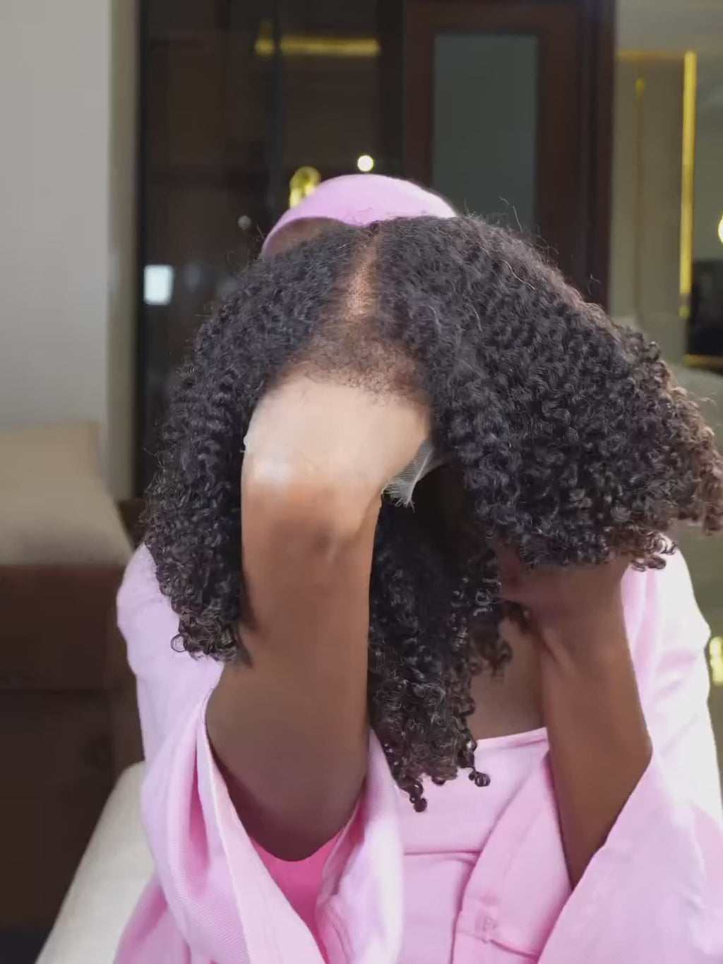 Glueless Luxurious Curls HD Lace Closure With 4C Kinky Edges Pre-cut Wig