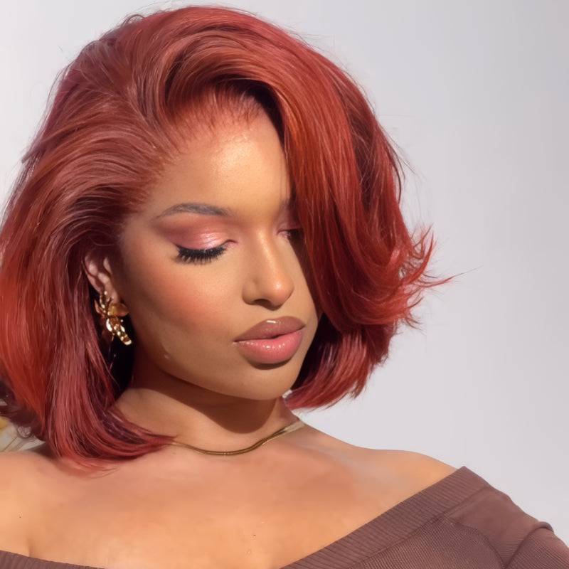 Reddish Brown 13x4 Lace Bob Wig